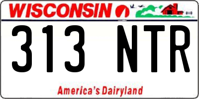 WI license plate 313NTR