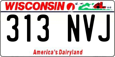 WI license plate 313NVJ