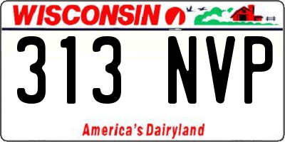 WI license plate 313NVP