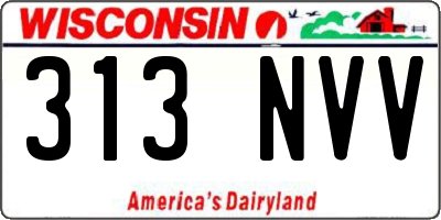 WI license plate 313NVV