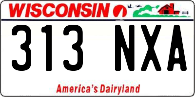 WI license plate 313NXA