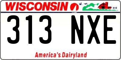 WI license plate 313NXE
