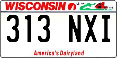 WI license plate 313NXI