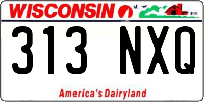 WI license plate 313NXQ