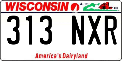 WI license plate 313NXR