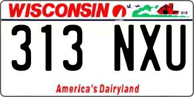 WI license plate 313NXU
