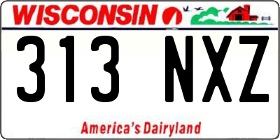 WI license plate 313NXZ