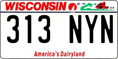 WI license plate 313NYN