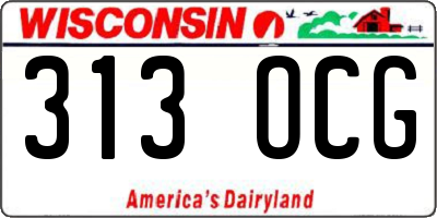 WI license plate 313OCG