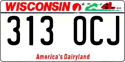 WI license plate 313OCJ
