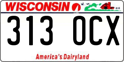 WI license plate 313OCX