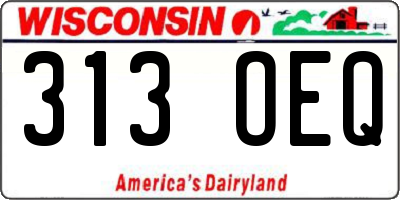WI license plate 313OEQ