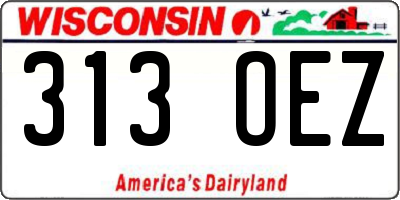 WI license plate 313OEZ
