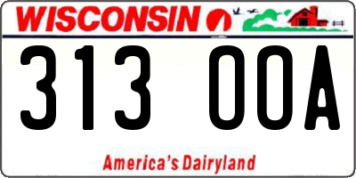 WI license plate 313OOA