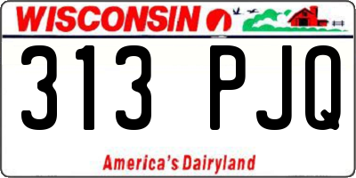 WI license plate 313PJQ