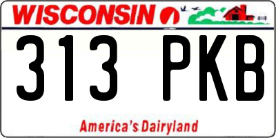WI license plate 313PKB