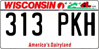 WI license plate 313PKH