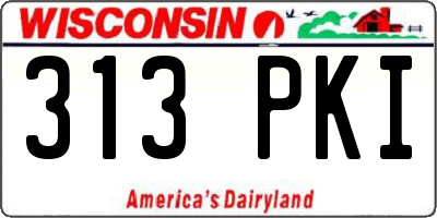 WI license plate 313PKI