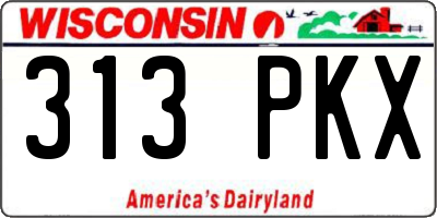WI license plate 313PKX