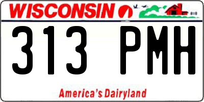 WI license plate 313PMH