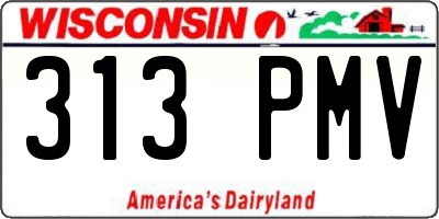 WI license plate 313PMV