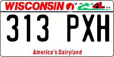 WI license plate 313PXH