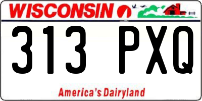 WI license plate 313PXQ