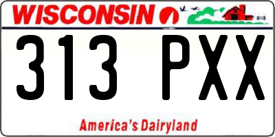 WI license plate 313PXX