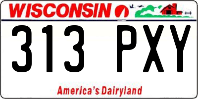 WI license plate 313PXY
