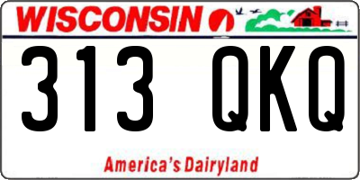 WI license plate 313QKQ