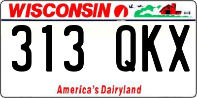 WI license plate 313QKX