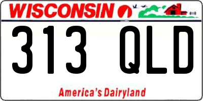 WI license plate 313QLD