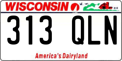 WI license plate 313QLN