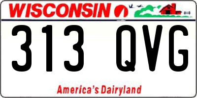 WI license plate 313QVG