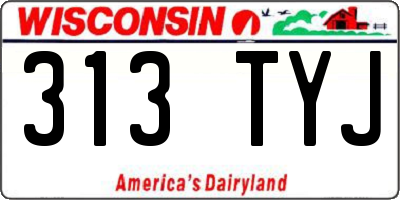 WI license plate 313TYJ