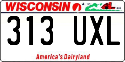 WI license plate 313UXL