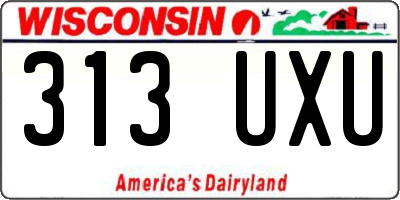 WI license plate 313UXU