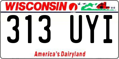WI license plate 313UYI