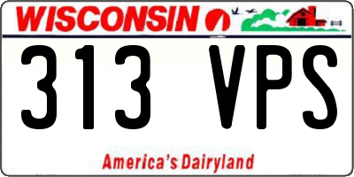 WI license plate 313VPS