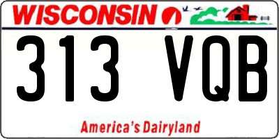 WI license plate 313VQB