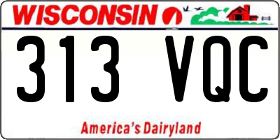 WI license plate 313VQC