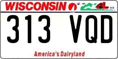 WI license plate 313VQD