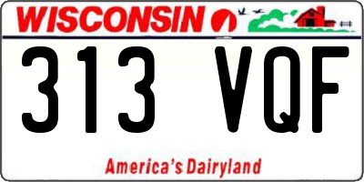 WI license plate 313VQF