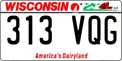 WI license plate 313VQG