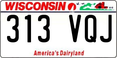 WI license plate 313VQJ