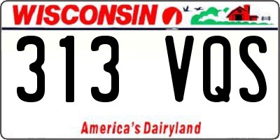 WI license plate 313VQS