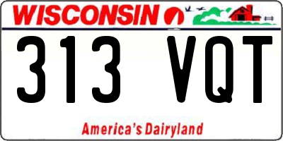 WI license plate 313VQT