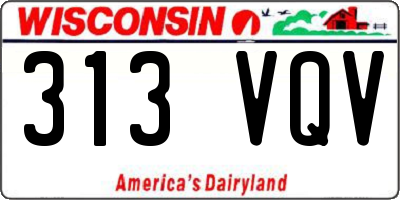 WI license plate 313VQV