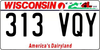 WI license plate 313VQY