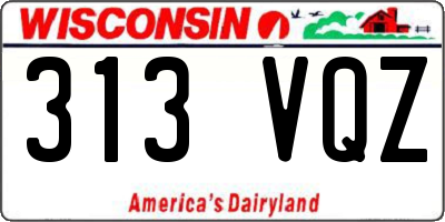 WI license plate 313VQZ